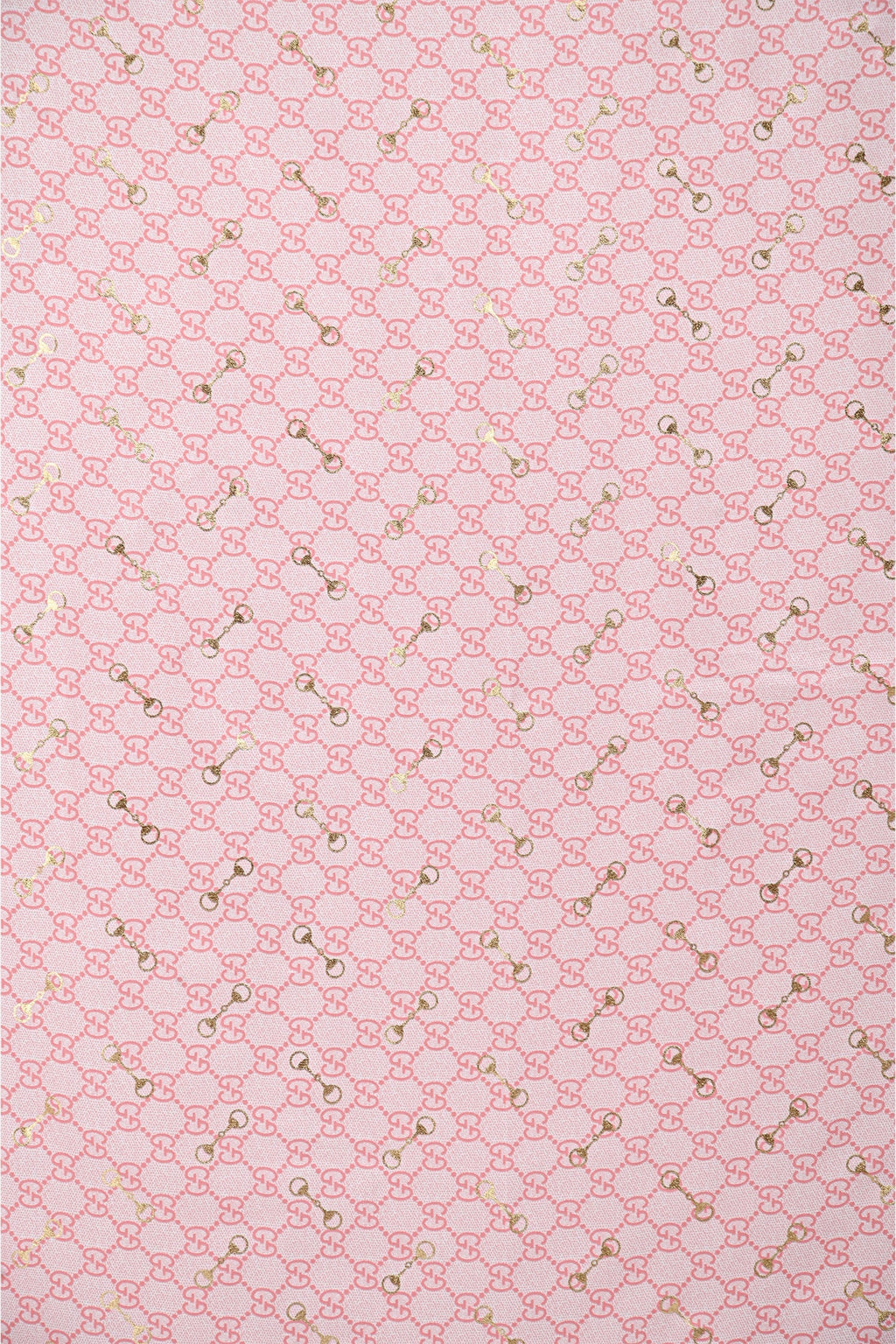 Gucci Pink/Gold Silk Monogram Scarf