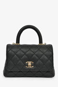 Pre-Loved Chanel™ Black Caviar Extra Mini Coco Handle Flap Bag