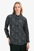 Saint Laurent 2018 Paisley Print Silk Shirt Size 40