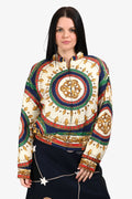 Gucci 2019 Silk Blouson Bomber Jacket Size 44 Mens