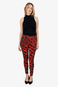 Louis Vuitton X Urs Fischer Red/Black Printed Jersey Leggings Size 36