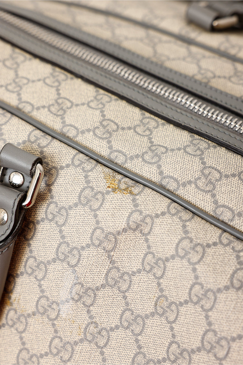 Gucci Beige GG Plus Monogram Large Carry On Duffle Trolley