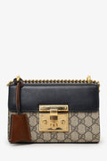 Gucci Black Guccissima Leather Small Padlock Bag