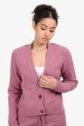 Hermès Mauve Purple Wool H Knit igan Size 34