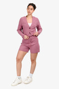Hermès Mauve Purple Wool H Knit Shorts Size 42