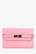 Hermès 2016 Pink Epsom Leather Kelly Depliant Medium Trifold Wallet