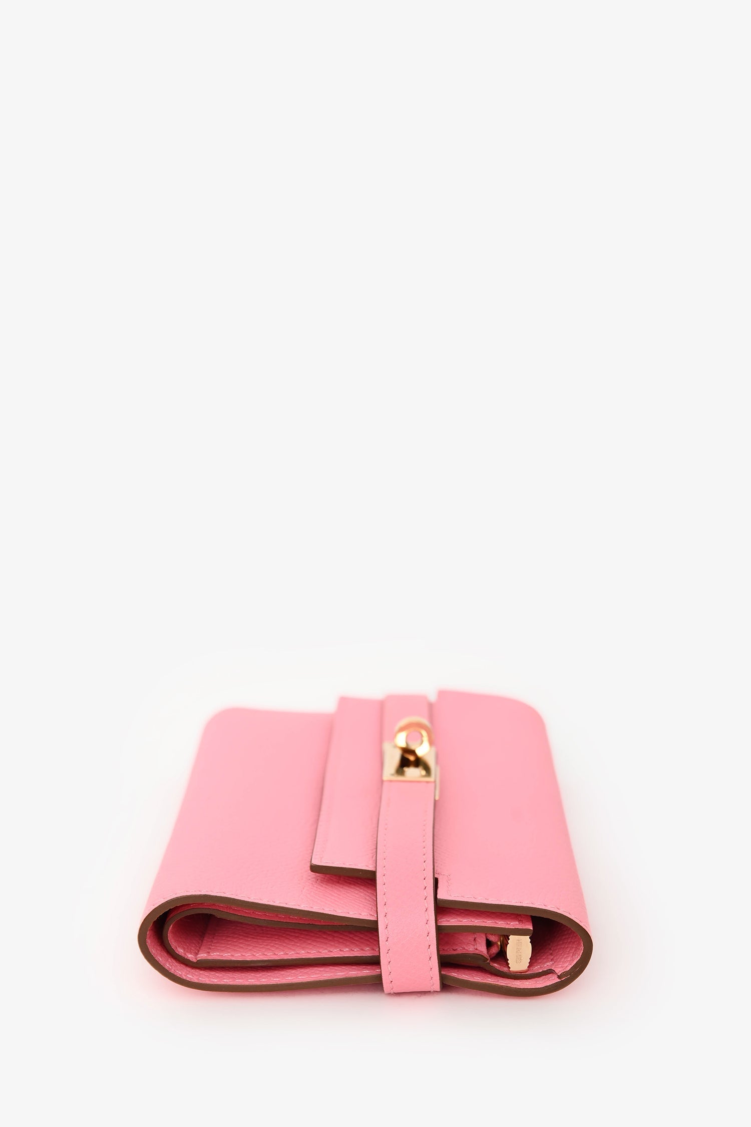Hermès 2016 Pink Epsom Leather Kelly Depliant Medium Trifold Wallet