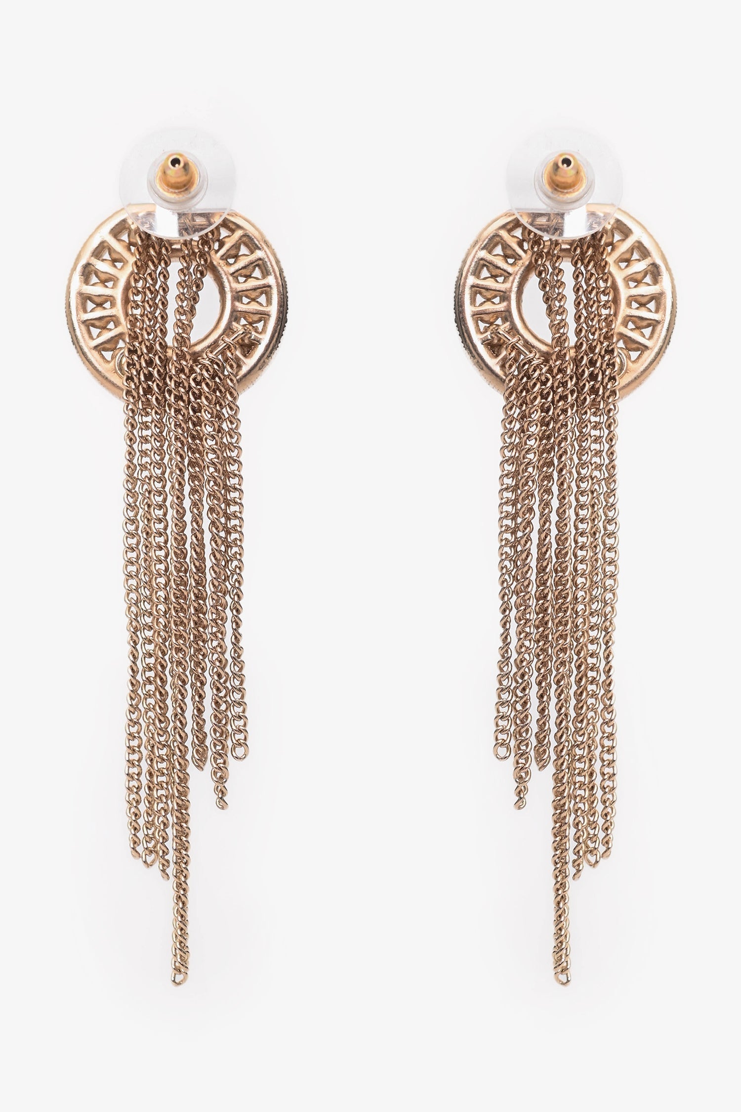 Pre-Loved Chanel™ 2016 Gold Tone Metal/Faux Pearl Tassel Earrings