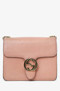 Gucci Pink Leather  Interlocking G Small Dollar Bag