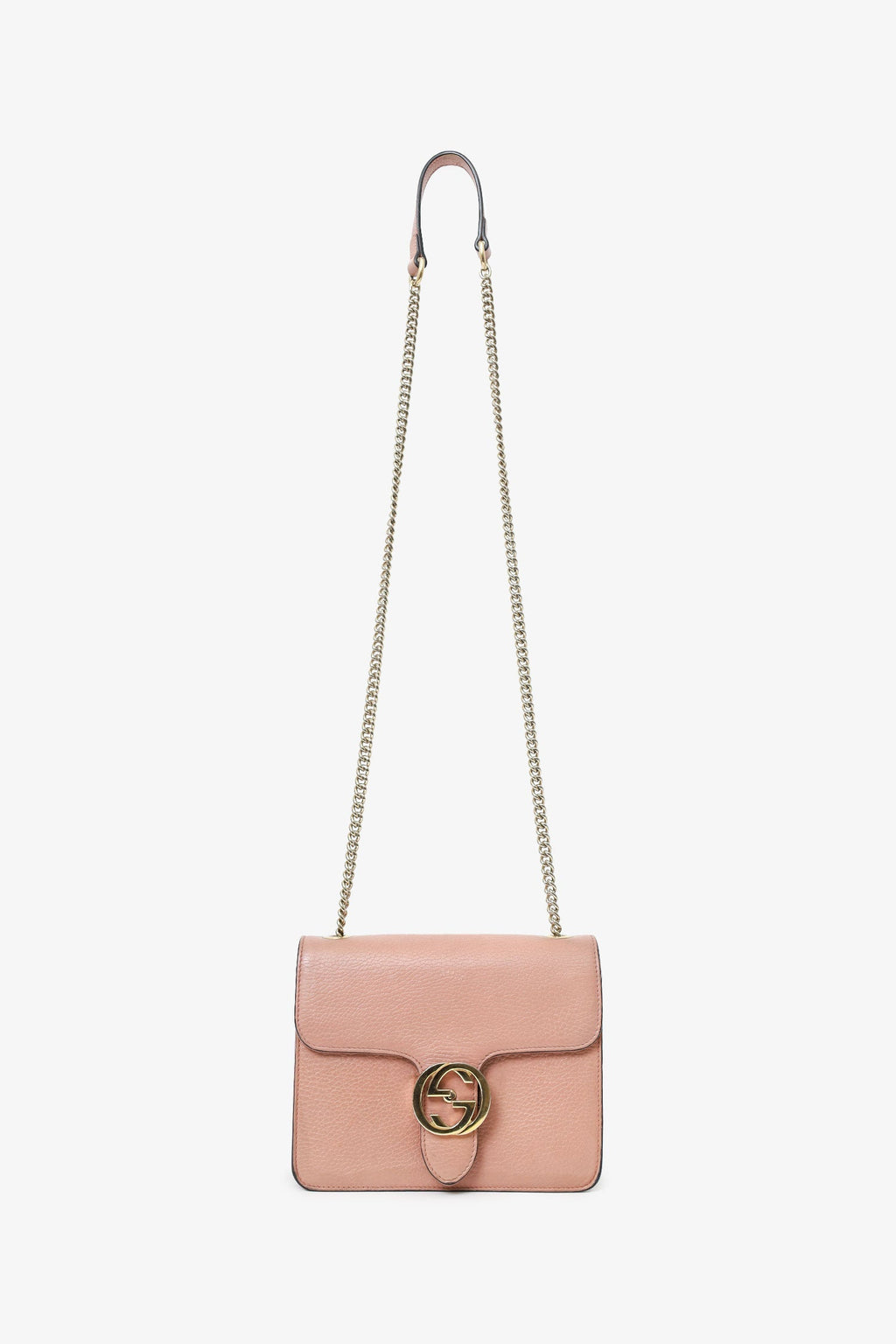 Gucci Pink Leather  Interlocking G Small Dollar Bag