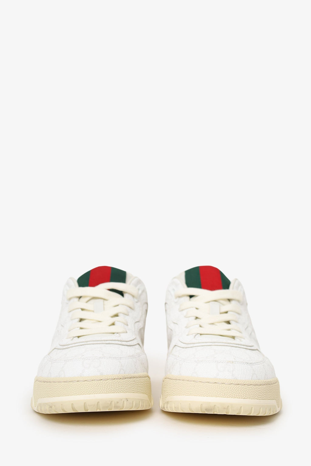 Gucci White GG Canvas Re-Web Sneakers Size 42 Mens