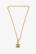 Pre-Loved Chanel™ Vintage Gold-tone CC Pendant Necklace