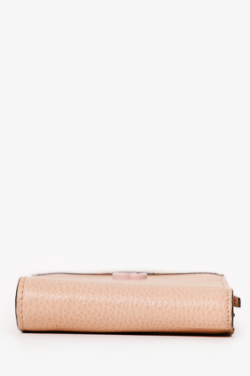 Gucci Beige Leather GG Marmont Mini  Holder With Chain