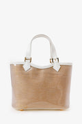 Louis Vuitton Vintage Beige/White Terry Cloth Mini Lagoon Tote Bag