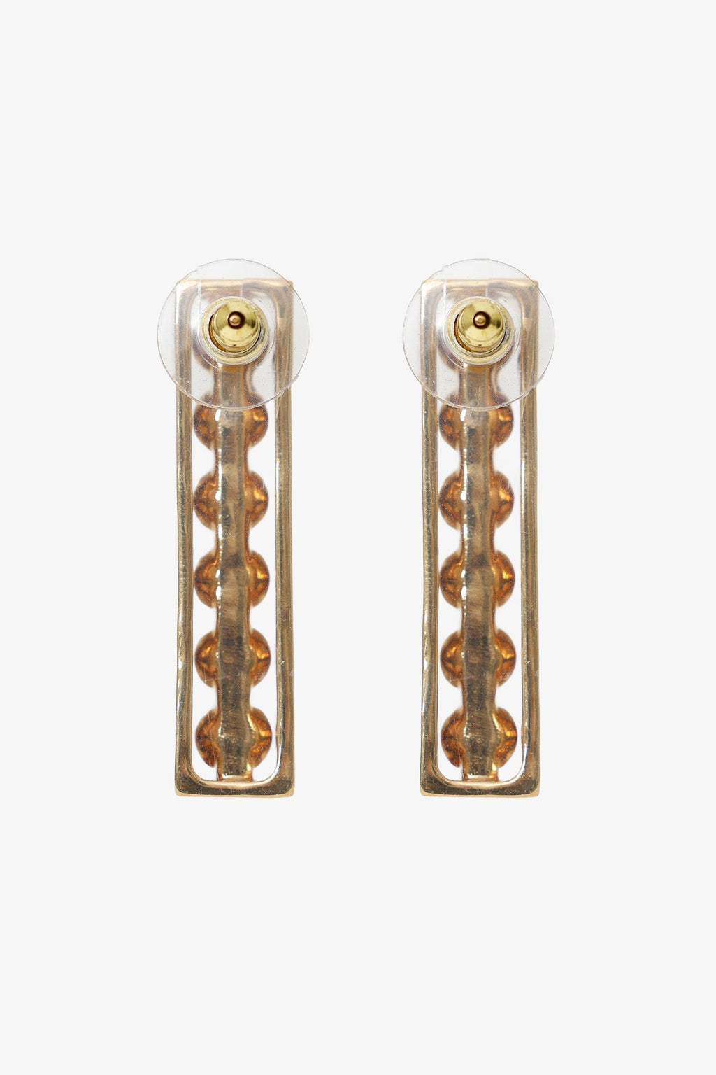 Pre-Loved Chanel™ Gold Tone Pearl Stud Bar Earrings