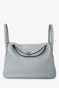 Hermès 2015 Light Grey Clemence Leather Lindy 30