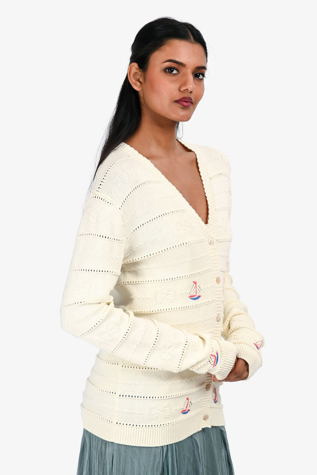 Gucci Cream Sailor Boat GG Monogram igan Size 12+