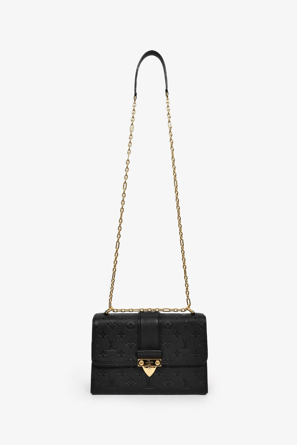 Louis Vuitton Black Leather Empriente 'Saint Suplice' Shoulder Bag
