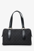Gucci Black GG Canvas/Leather Boston Bag