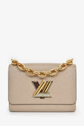 Louis Vuitton Brown/Gold Leather Twist MM Shoulder Bag