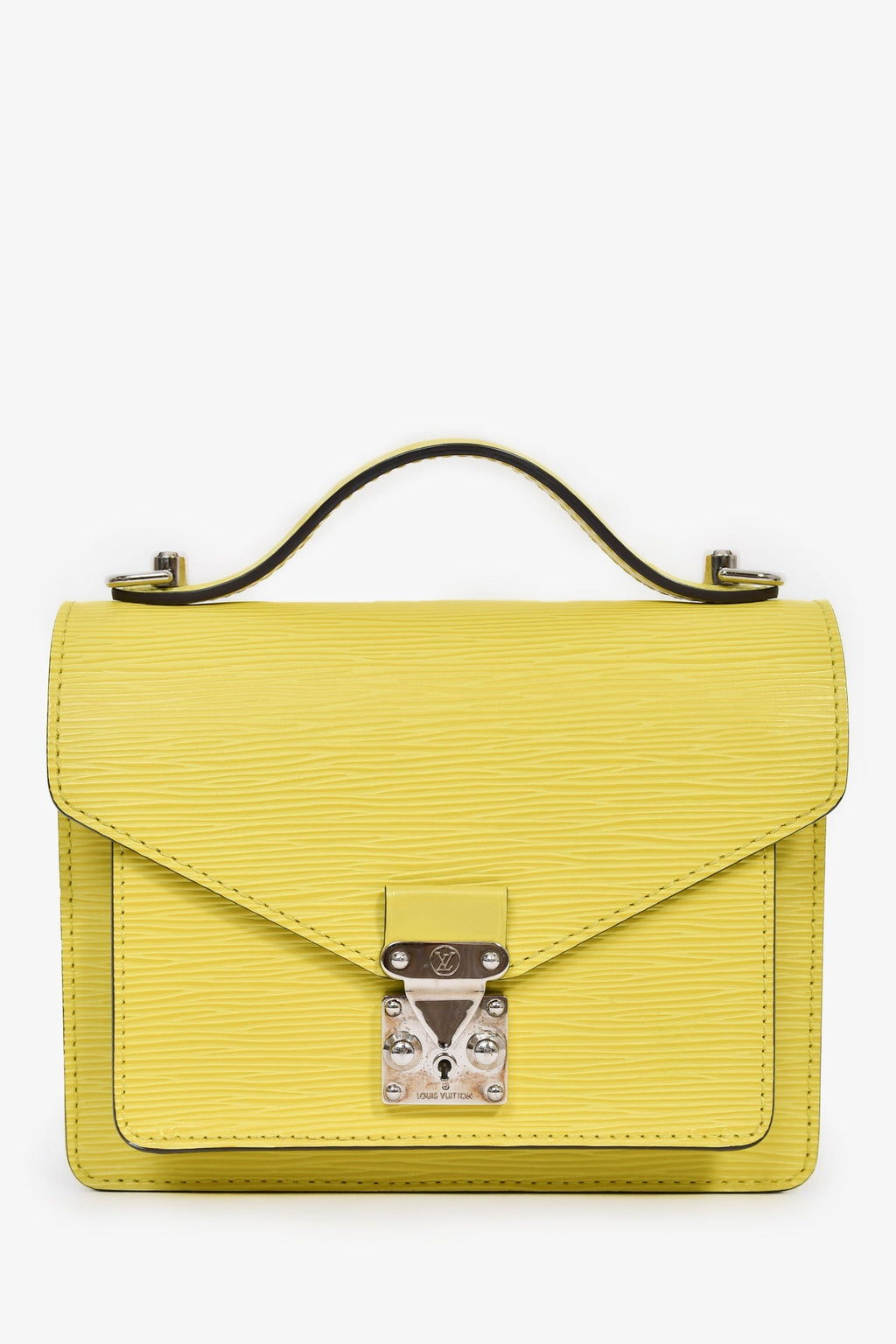 Louis Vuitton Citron Epi Leather 'Monceau' BB Top Handle with Strap