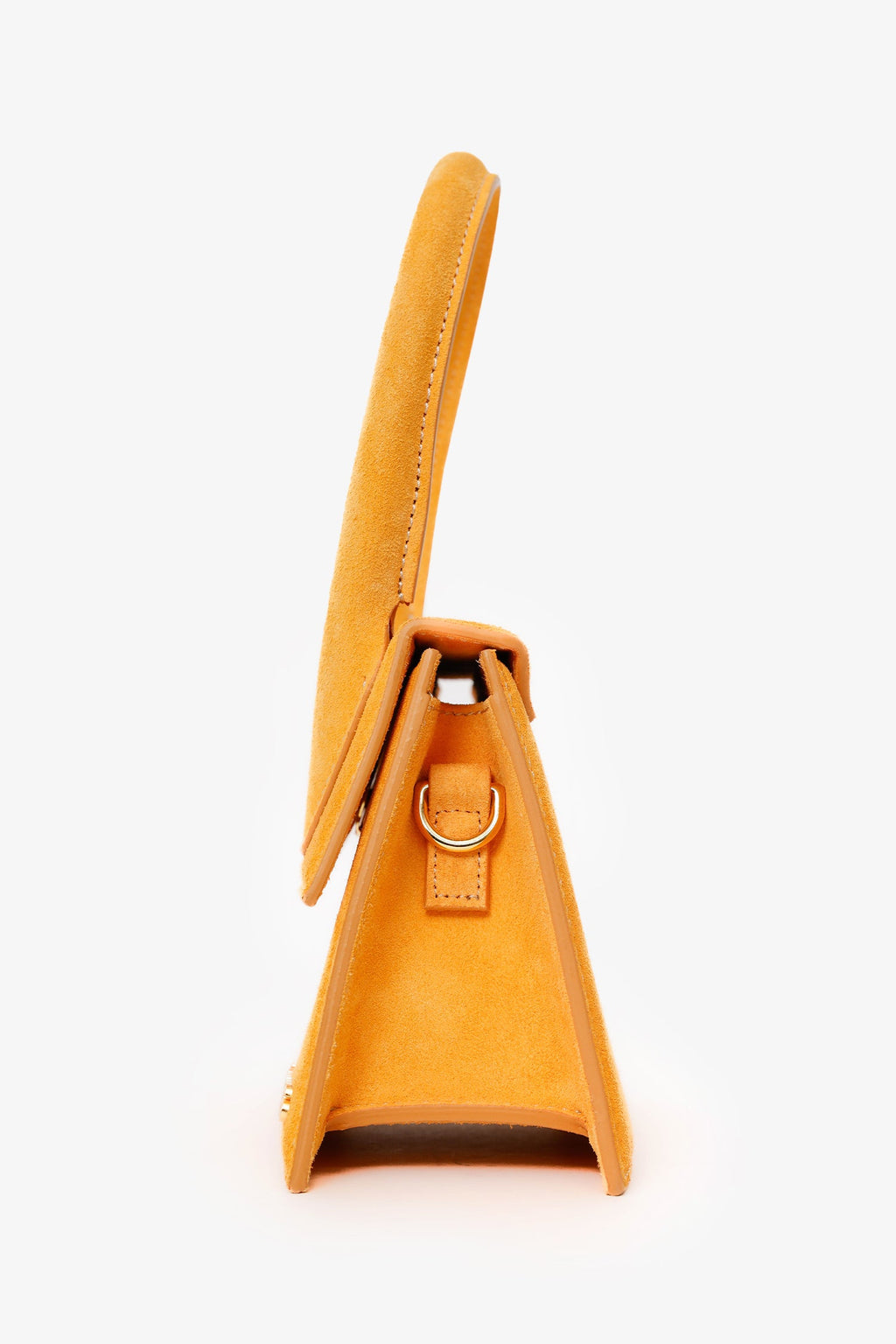 Jacquemus Yellow Suede 'Le Grand Chiquito' Shoulder Bag With Strap