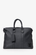 Louis Vuitton Black Grained Calfskin Aerogram LV Lock It Tote Bag With Strap