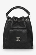 Pre-Loved Chanel™ 2016 Black Quilted Calfskin Leather Medium Urban Luxury Backpack