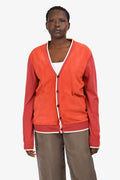 Hermès Orange Suede Leather/Wool Trim Detailed igan Size XL Men