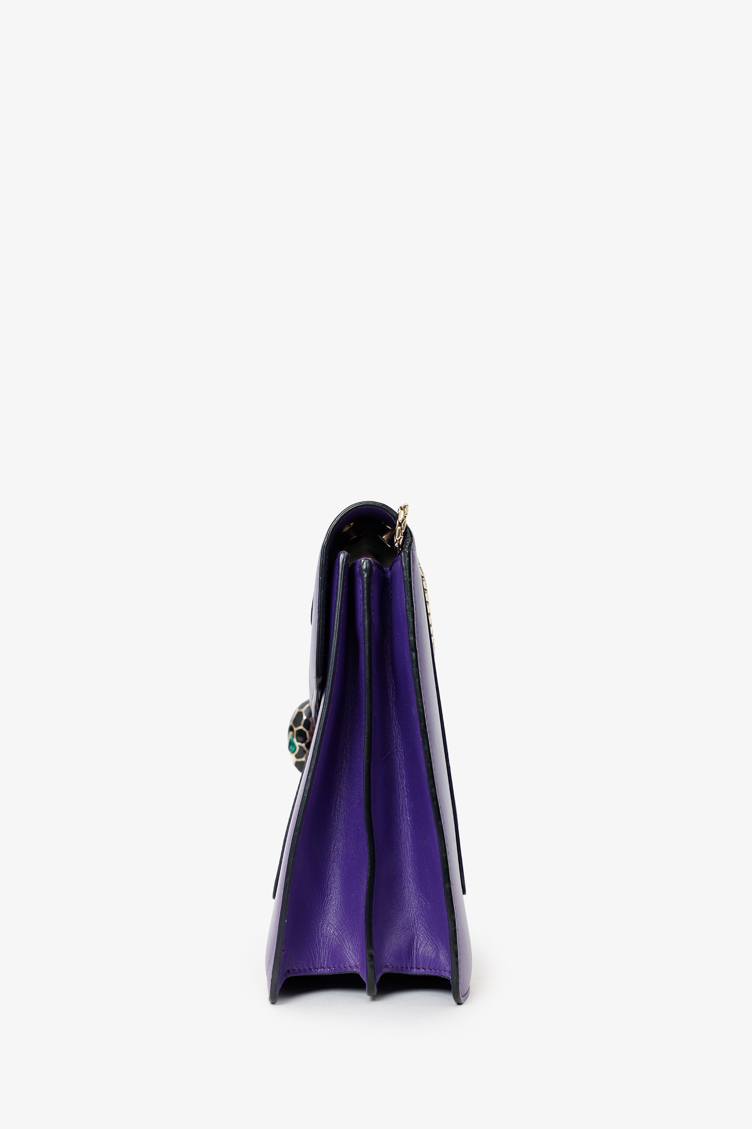 Bvlgari Purple Serpenti Forever Large Flap Bag