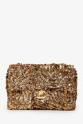 Pre-Loved Chanel™ 2019 Limited Edition Brown Sequins Mini Rectangular Single Flap