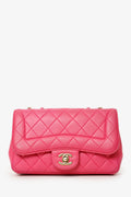 Pre-Loved Chanel™ 2015-16 Pink Lambskin Quilted Mini Mademoiselle Chic Flap