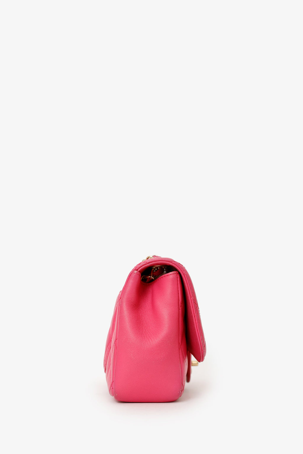 Pre-Loved Chanel™ 2015-16 Pink Lambskin Quilted Mini Mademoiselle Chic Flap