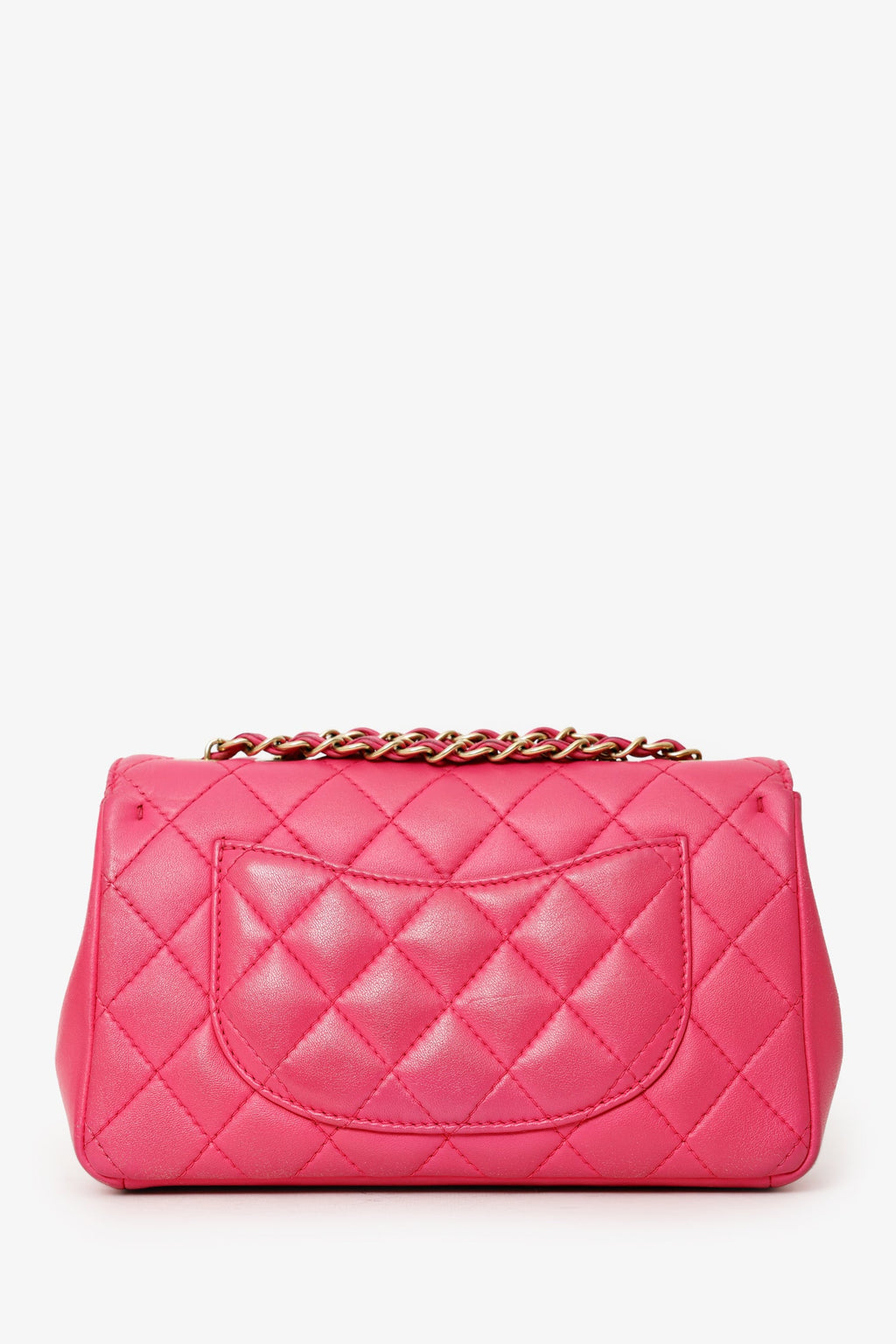 Pre-Loved Chanel™ 2015-16 Pink Lambskin Quilted Mini Mademoiselle Chic Flap