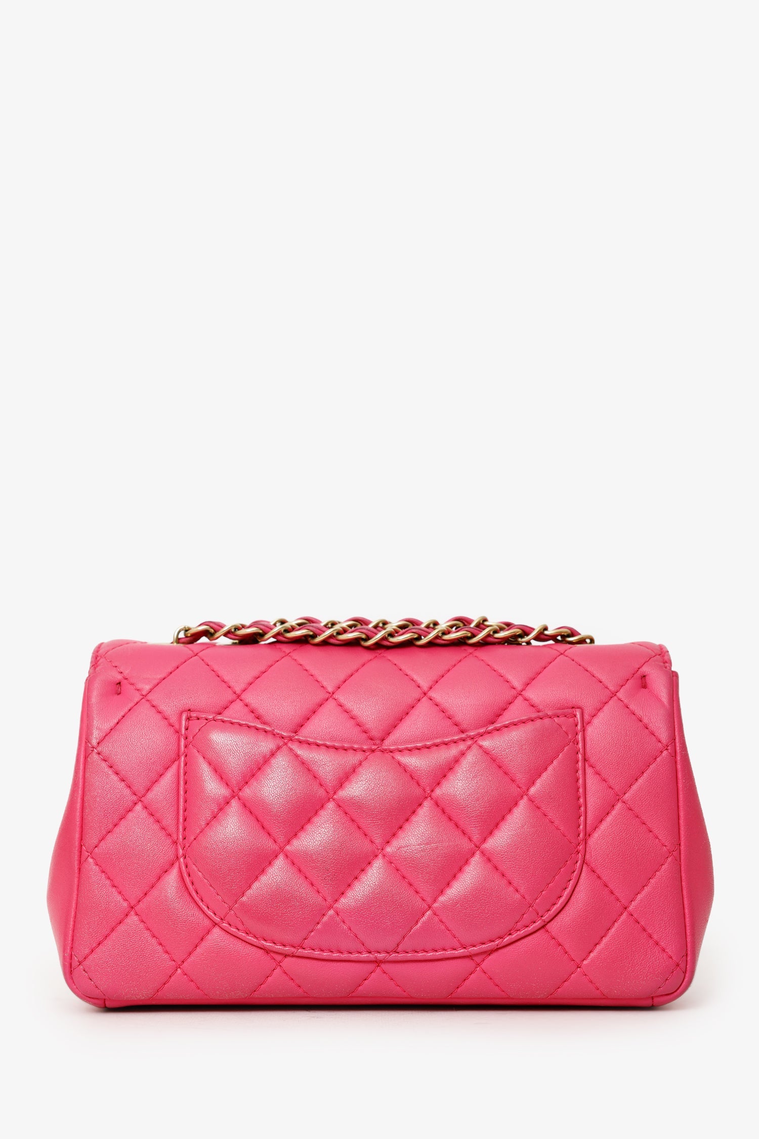 Pre-Loved Chanel™ 2015-16 Pink Lambskin Quilted Mini Mademoiselle Chic Flap