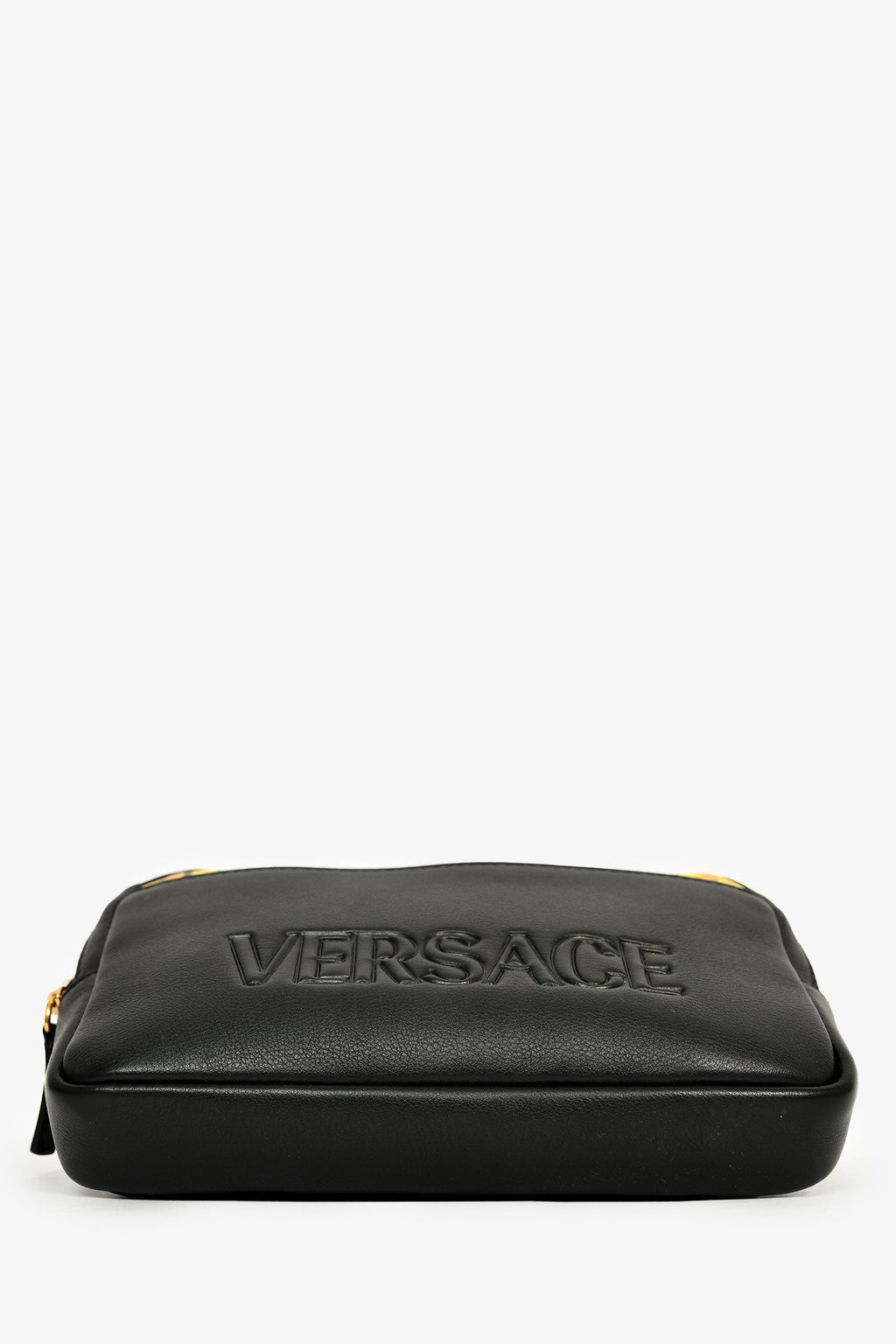 Versace Black/Yellow Leather Belt Bag