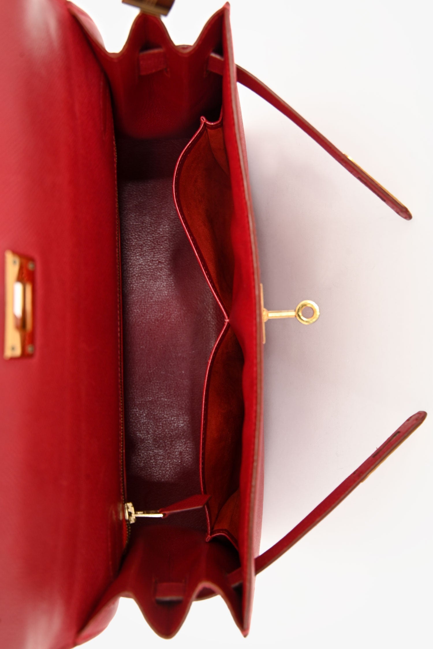 Hermès 1994 Red Epsom Kelly 32 GHW with Strap