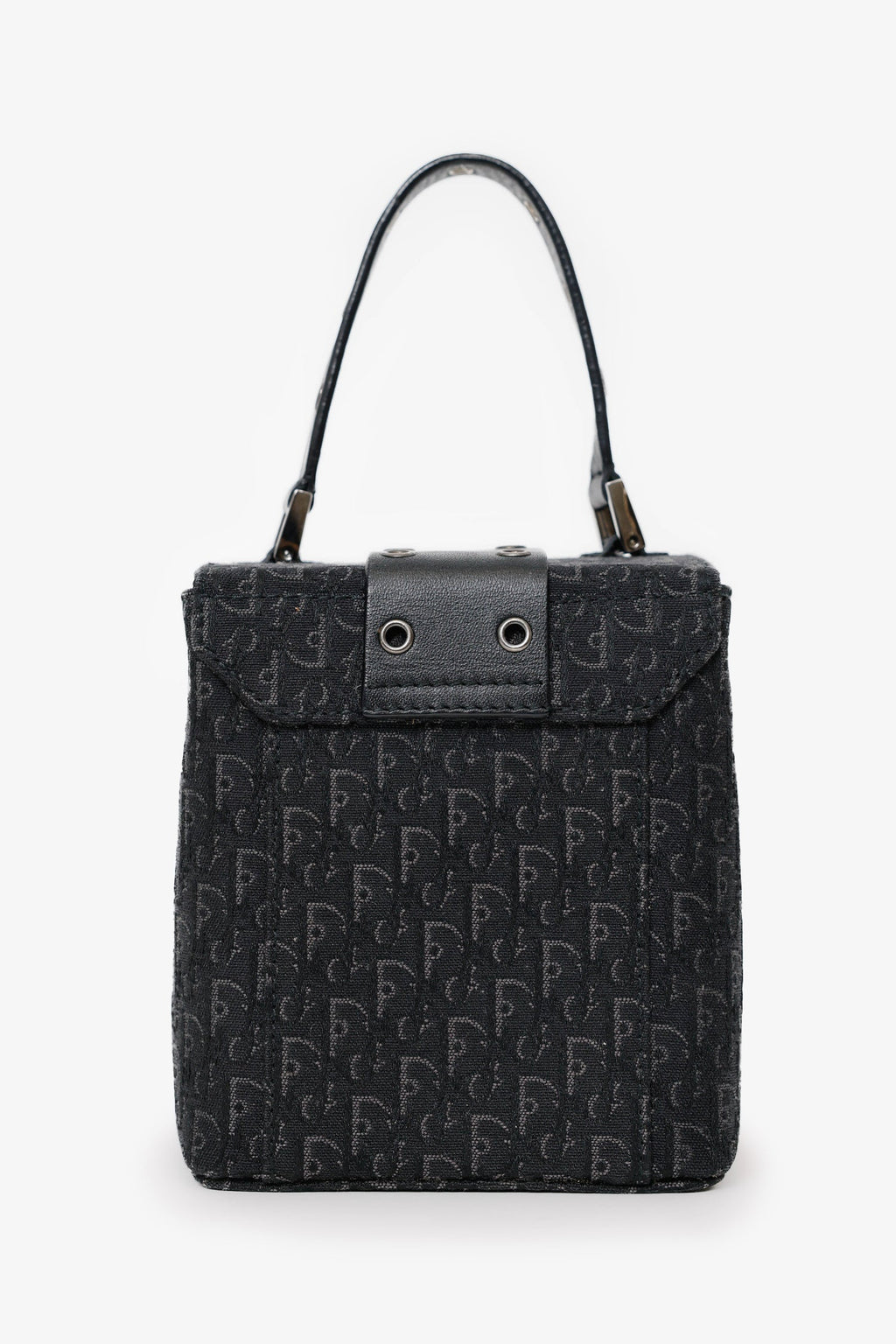 Christian Dior 2002 Black Oblique Canvas Trotter Street Chic' Handbag