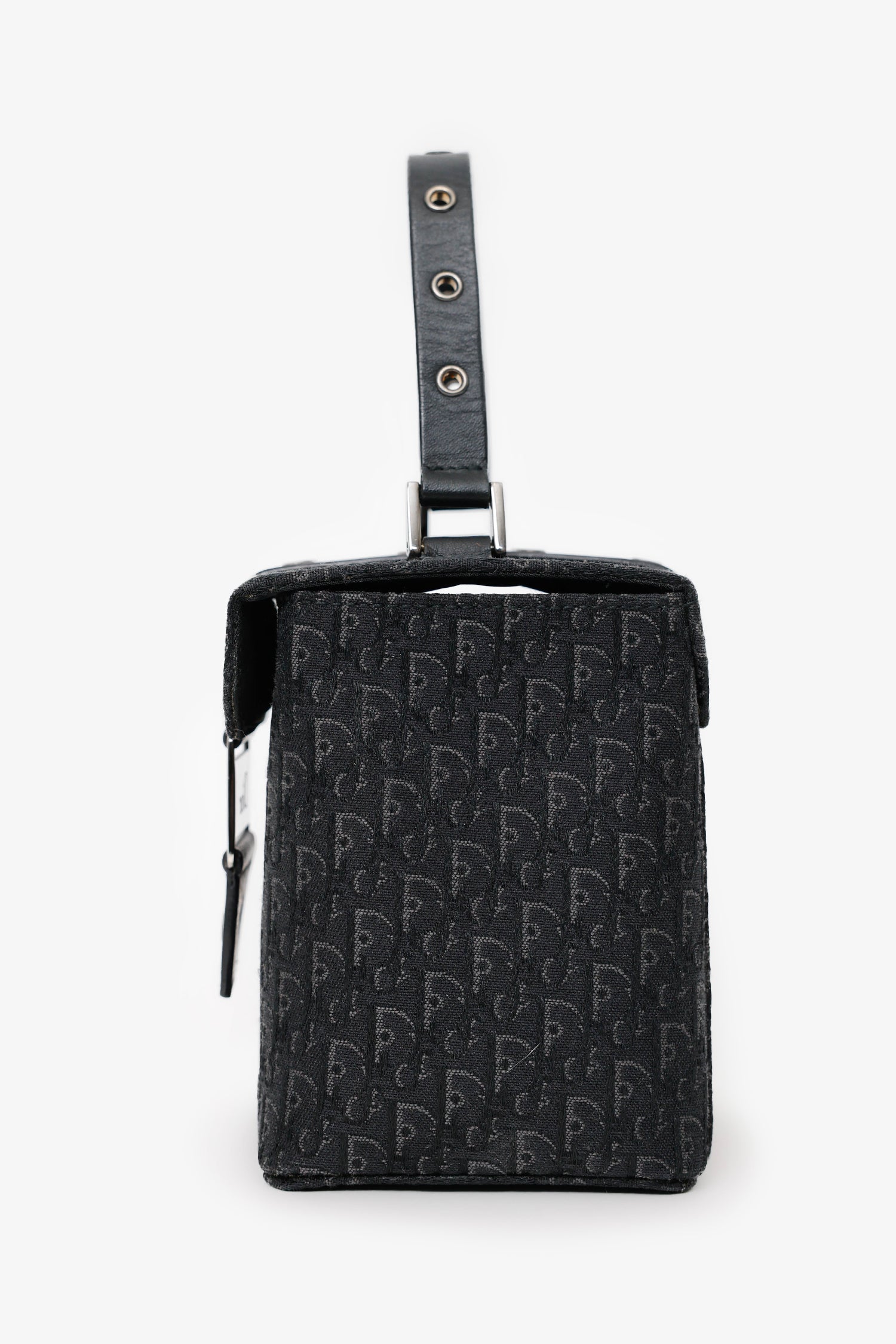 Christian Dior 2002 Black Oblique Canvas Trotter Street Chic' Handbag