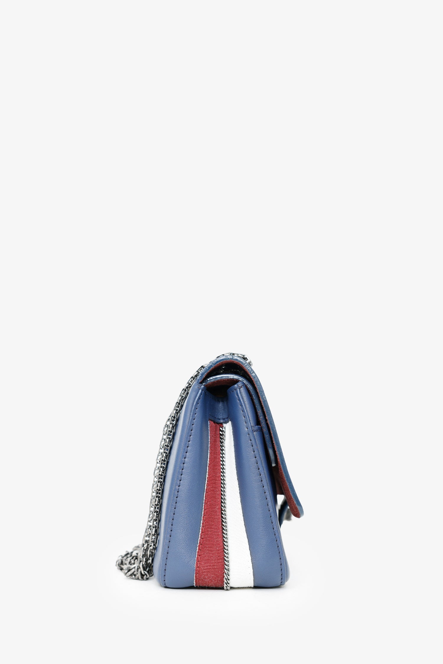 Pre-Loved Chanel™ 2017 Navy Leather Medallion Charm Reissue 2.55 Shoulder Bag