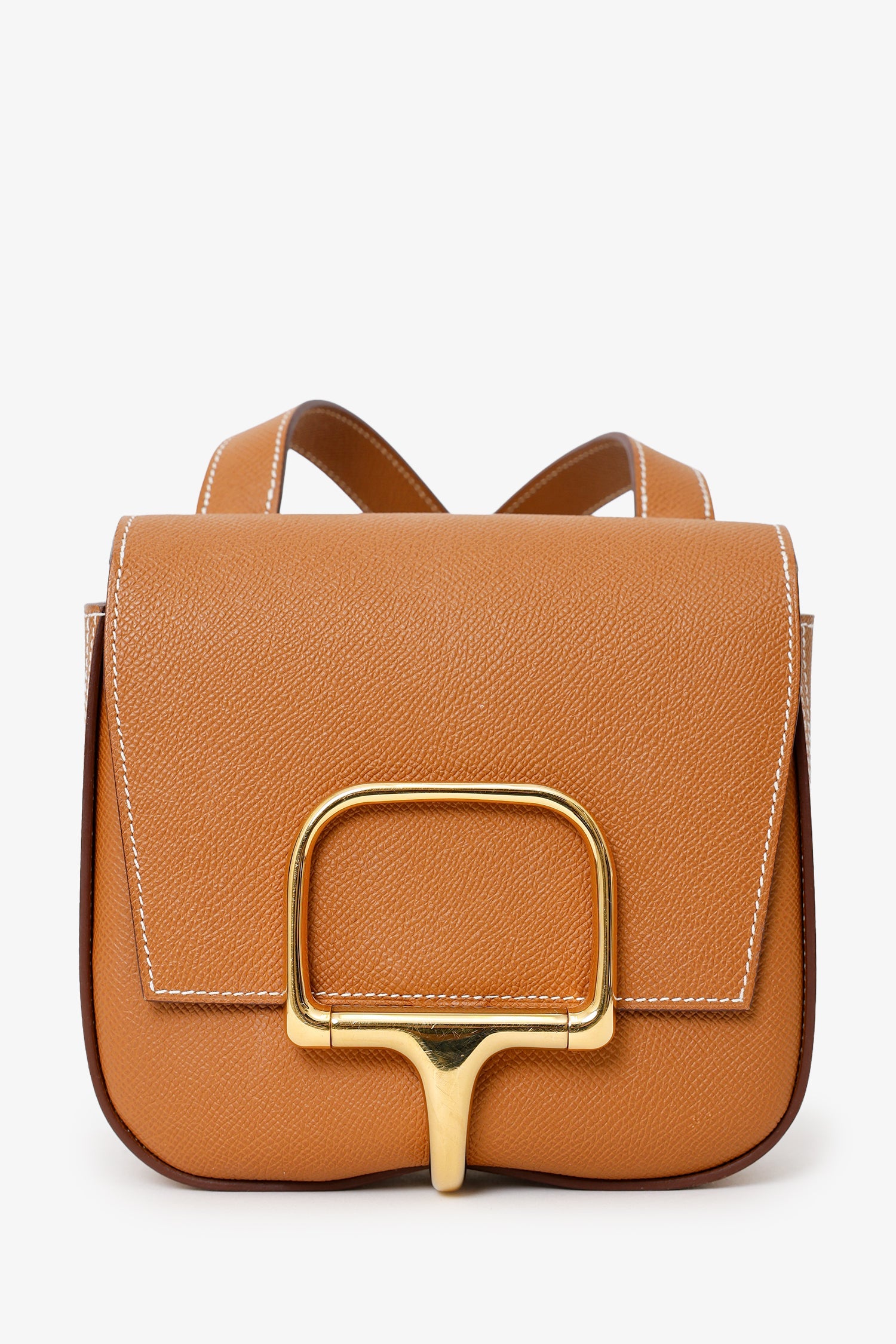 Hermès 2022 Gold Epsom Leather Mini Della Cavalleria Crossbody bag