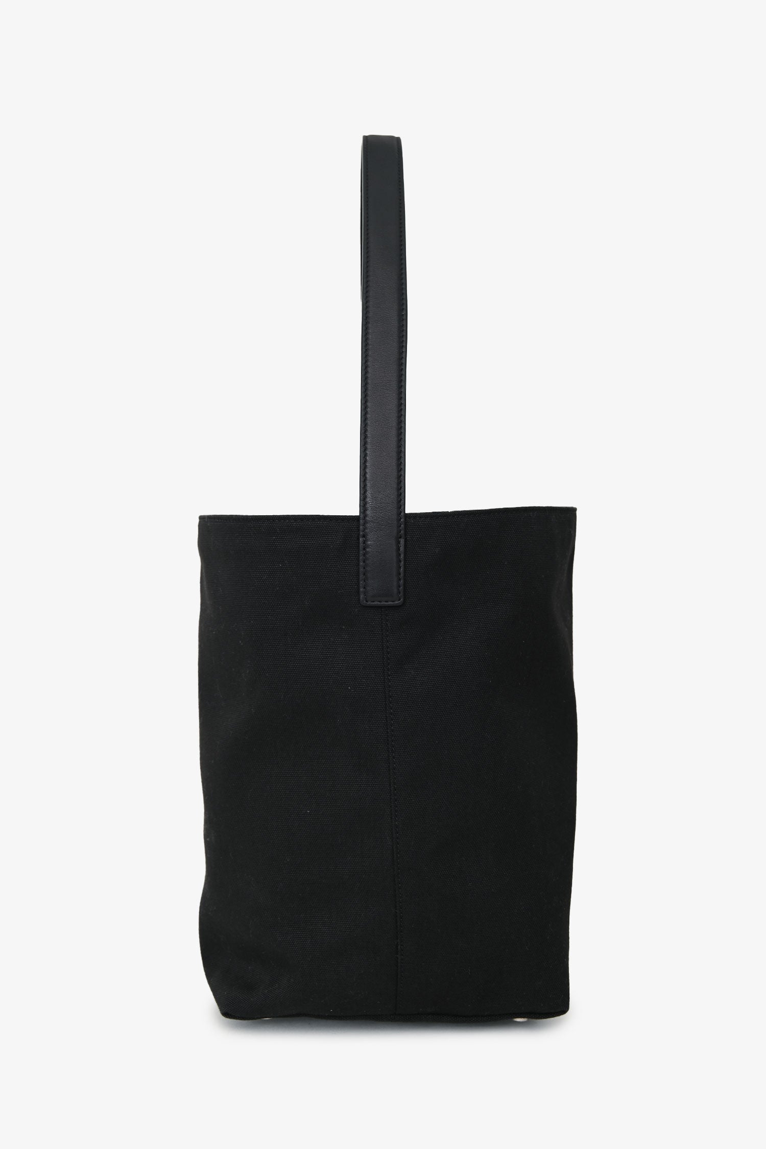 The Row Black Canvas/Leather 'N/S Park' Medium Tote Bag