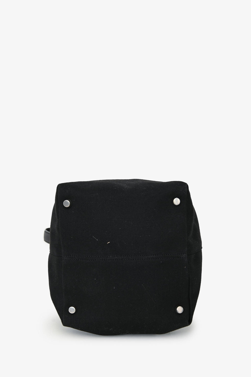 The Row Black Canvas/Leather 'N/S Park' Medium Tote Bag