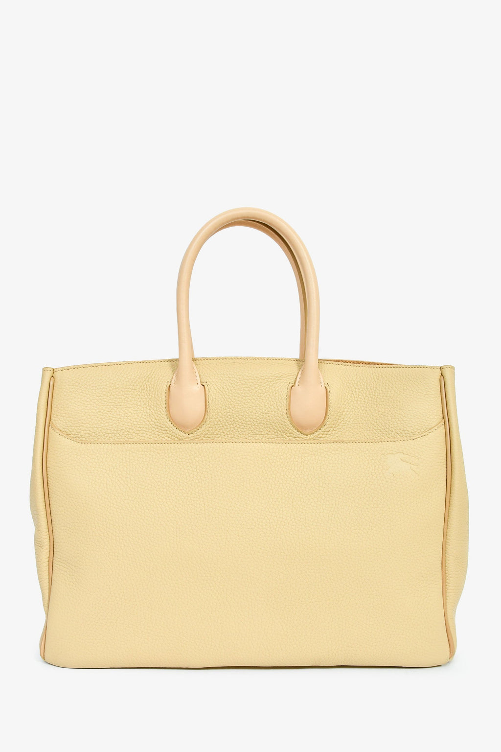 Burberry Beige Leather Medium Rocking Horse Tote Bag