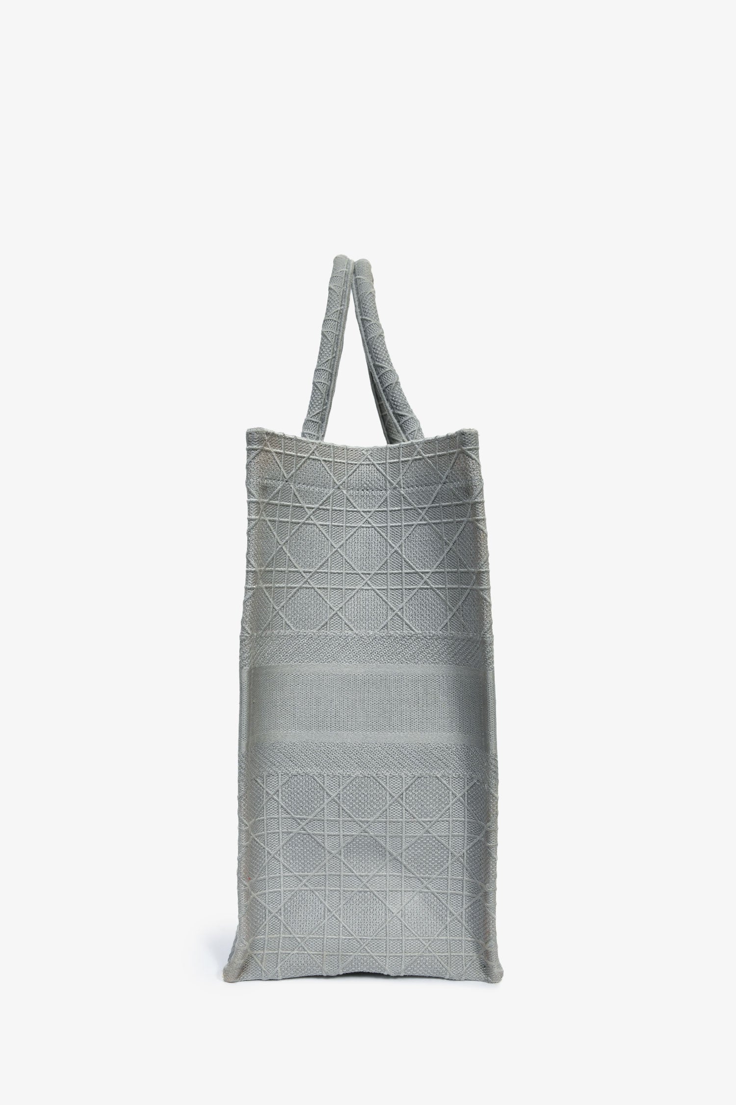 Christian Dior 2020 Grey Cannage Jacquard Large Book Tote