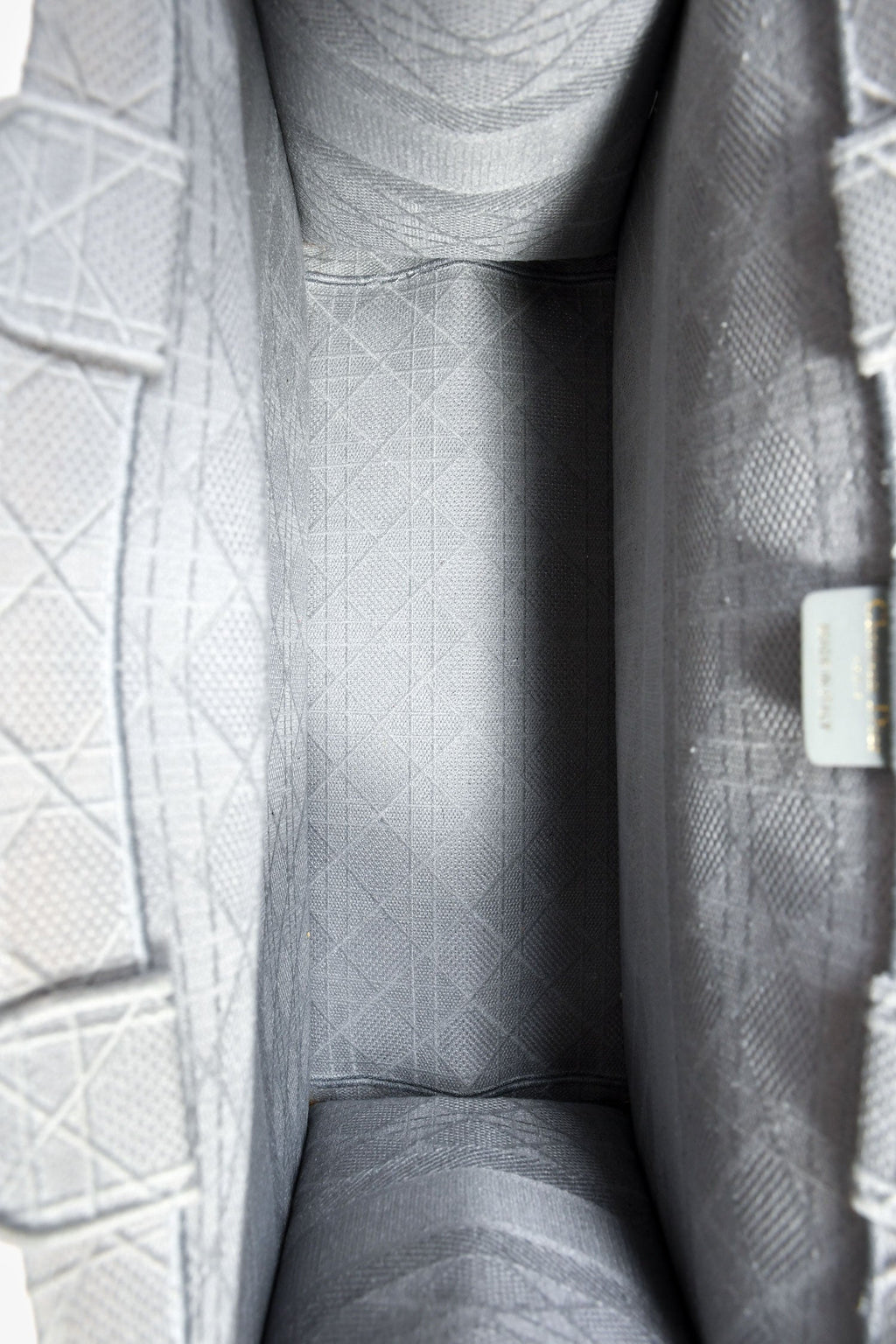 Christian Dior 2020 Grey Cannage Jacquard Large Book Tote
