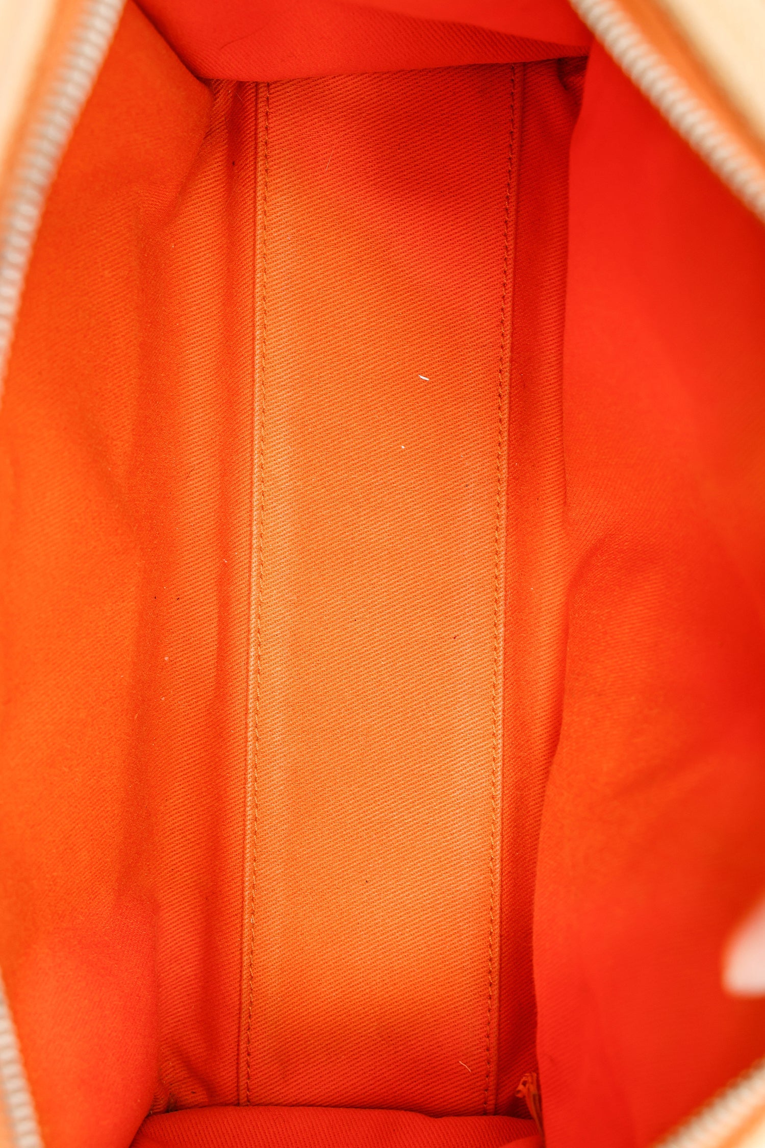 Pre-Loved Chanel™ 2014-15 Orange Canvas Deauville Mini Bowling Bag