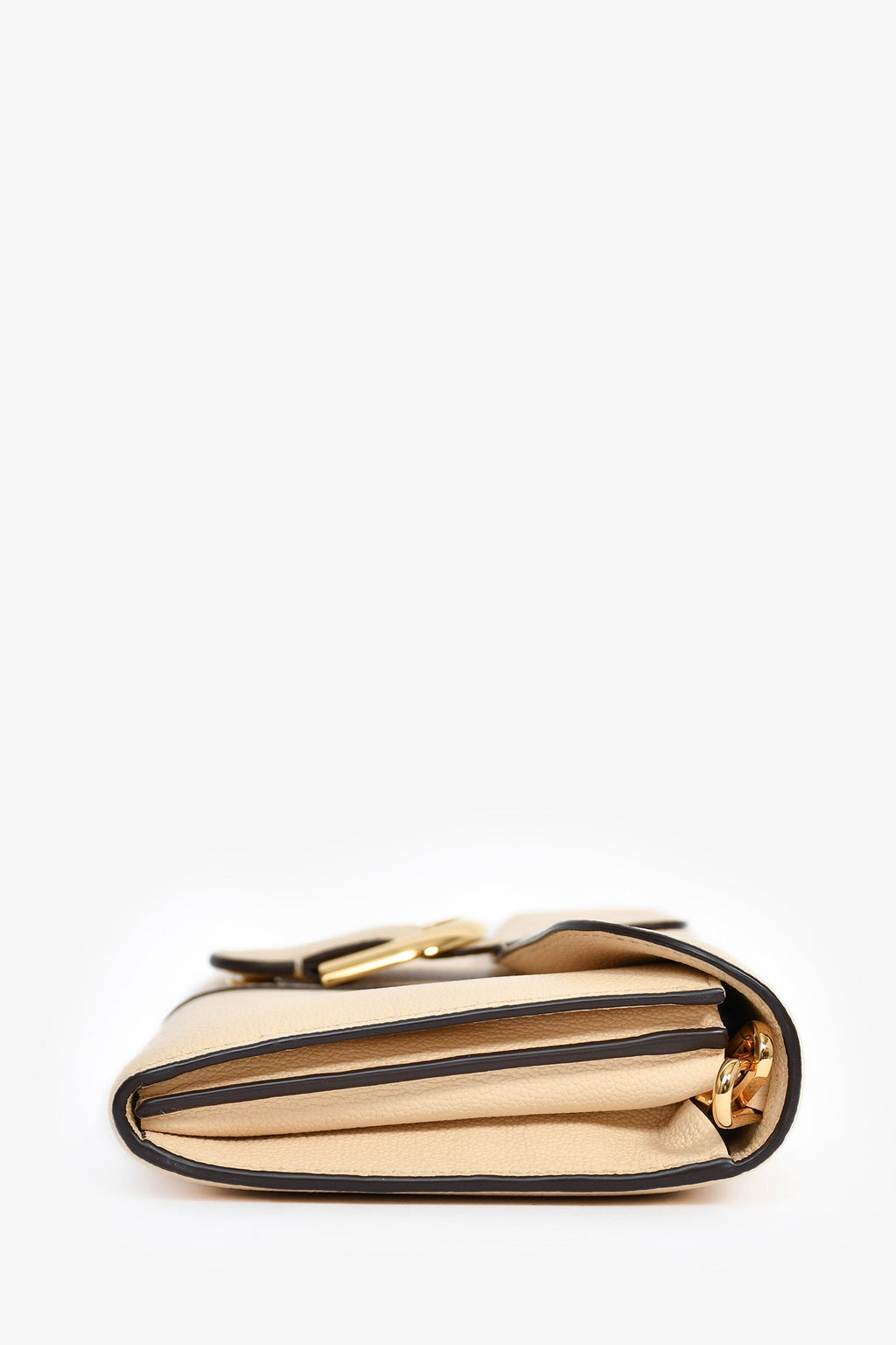 Delvaux Cream Leather 'Brilliant' Wallet on Chain