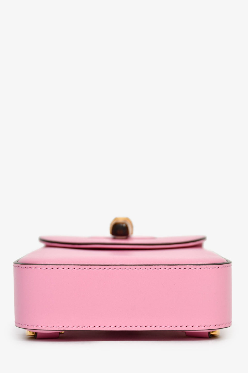 Gucci Pink Leather Bamboo Flap Crossbody