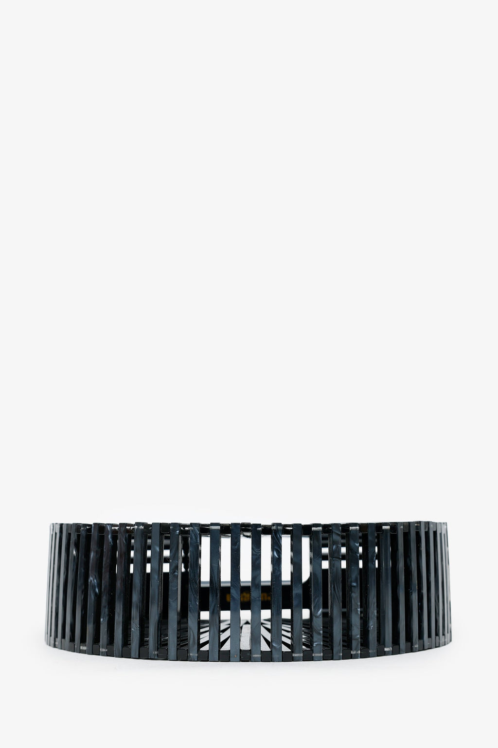 Cult Gaia Black Acrylic Ark Clutch Bag